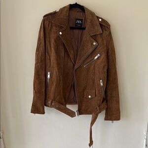 Zara Brown Suede Jacket